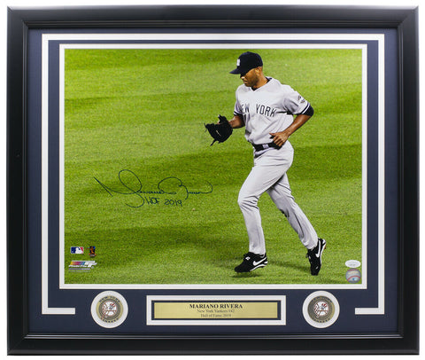 Mariano Rivera Signed Framed Yankees 16x20 Enter Sandman Photo Insc HOF 2019 JSA