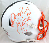 Jeremiah Koramoah Signed Browns F/S Flat White Speed Helmet w/Insc.-BAW Hologram