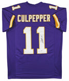 Daunte Culpepper Authentic Signed Purple Pro Style Jersey BAS Witnessed