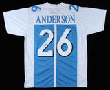 C J. Anderson Signed Detroit Lions Throwback Jersey (JSA COA) 2019 Running Lions