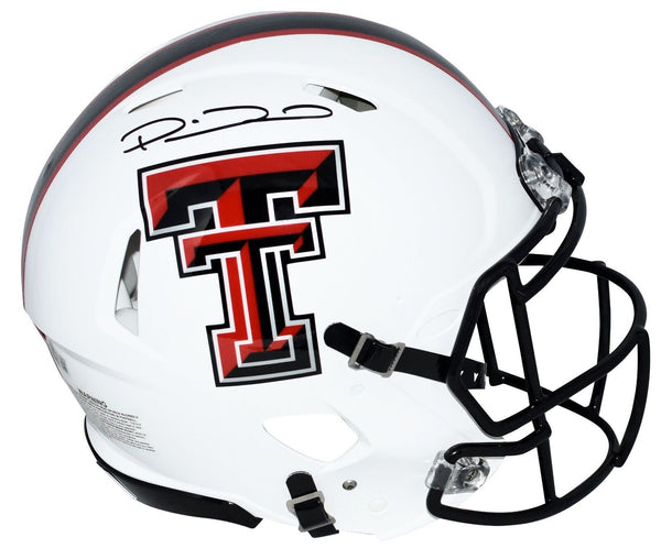 PATRICK MAHOMES SIGNED TEXAS TECH RED RAIDERS 2024 WHITE AUTHENTIC SPEED HELMET