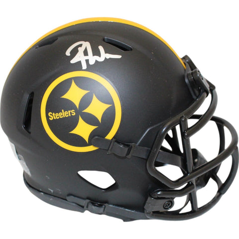 Roman Wilson Autographed Pittsburgh Steelers Eclipse Mini Helmet Beckett 48125