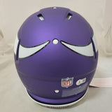 JUSTIN JEFFERSON SIGNED MINNESOTA VIKINGS F/S SPEED AUTHENTIC HELMET BECKETT QR