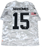 PATRICK MAHOMES SIGNED CHIEFS SALUTE TO SERVICE ARCTIC CAMO NIKE LIMITED JERSEY