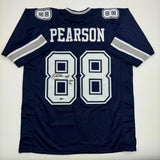 Autographed/Signed Drew Pearson Dallas Navy Football Jersey Beckett BAS COA