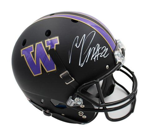 Marcus Peters Signed Washington Huskies Schutt Full Size Black NCAA Helm