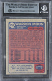 Oilers Warren Moon "HOF 06" Signed 1985 Topps #251 Rookie Card BAS Slabbed 2