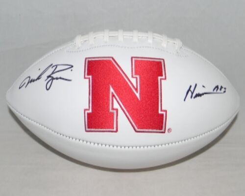 MIKE ROZIER AUTOGRAPHED SIGNED NEBRASKA CORNHUSKERS FOOTBALL W/ HEISMAN 1983