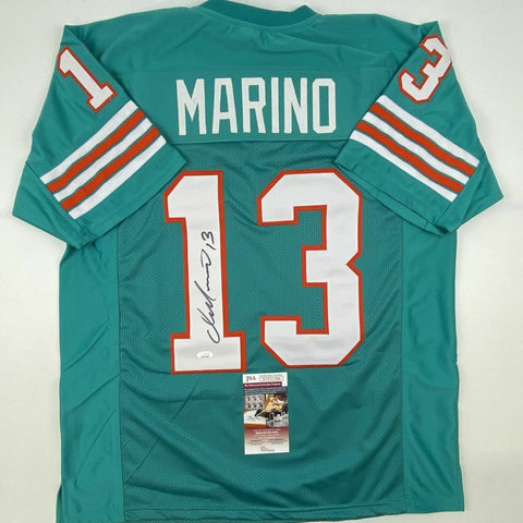 Autographed/Signed DAN MARINO Miami Teal Football Jersey JSA COA Auto