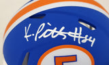 KYLE PITTS AUTOGRAPHED FLORIDA FLAT MATTE BLUE SPEED MINI HELMET BECKETT 189800