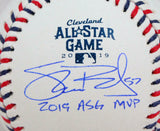 Shane Bieber Autographed Rawlings ASG Baseball w/ MVP- Beckett W Holo *Blue