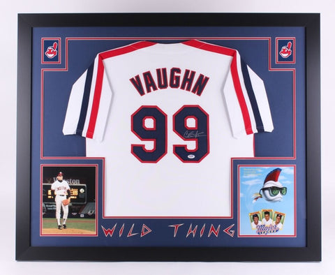 Charlie Sheen Signed Major League "Wild Thing"35"x43" Custom Framed Jersey (PSA)