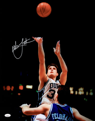 CHRISTIAN LAETTNER AUTOGRAPHED 16X20 PHOTO DUKE SHOOTING SIGNED LEFT JSA 230038