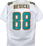 Mike Gesicki Autographed White Pro Style Jersey-Beckett W Hologram *Silver