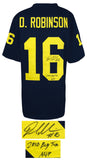 Denard Robinson Signed Navy Custom College Football Jersey w/BigTen MVP (SS COA)