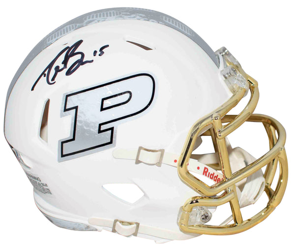 DREW BREES SIGNED AUTOGRAPHED PURDUE BOILERMAKERS SPEED MINI HELMET BECKETT