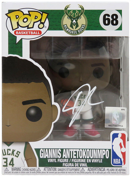 Giannis Antetokounmpo Signed Milwaukee Bucks Funko Pop Doll #68 - (SCHWARTZ COA)