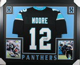 DJ D.J. Moore (Panthers black SKYLINE) Signed Autographed Framed Jersey JSA