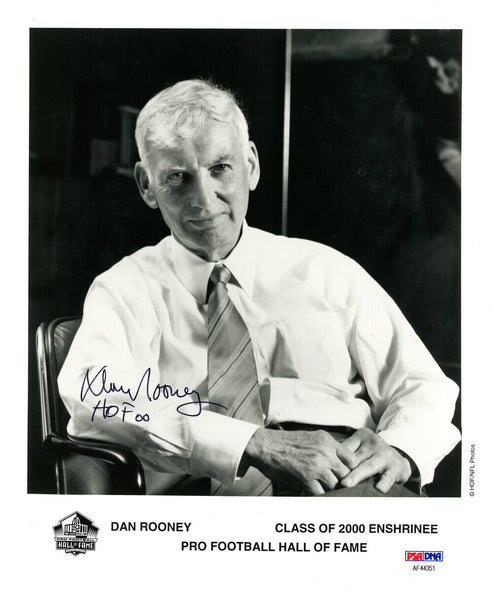 Dan Rooney Autographed Pittsburgh Steelers 8x10 Photo HOF PSA 48591