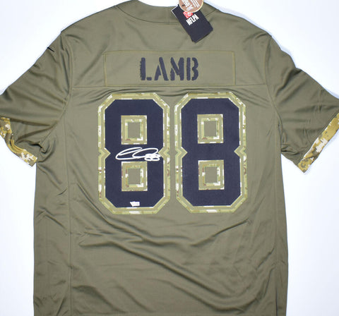 CeeDee Lamb Autographed Dallas Cowboys Nike Salute to Service Jersey - Fanatics