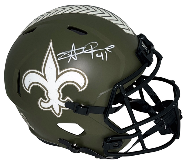 ALVIN KAMARA SIGNED NEW ORLEANS SAINTS SALUTE TO SERVICE FULL SIZE HELMET BAS