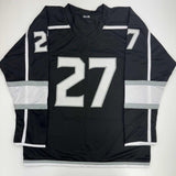 Autographed/Signed Alec Martinez Los Angeles LA Black Hockey Jersey JSA COA