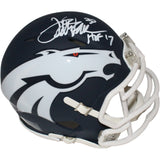 Terrell Davis Signed Denver Broncos AMP Mini Helmet HOF Beckett 42217