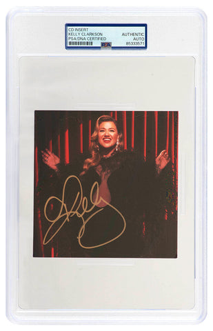 Kelly Clarkson Signed 'When Christmas Comes Around' 5x5 CD Insert - (PSA/DNA)