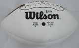 Tom Landry Autographed White Panel Football Cowboys (Light) Beckett F87696