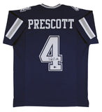 Dak Prescott Authentic Signed Navy Blue Pro Style Jersey Autographed BAS Witness