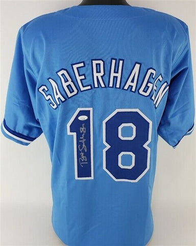 Bret Saberhagen Signed Kansas City Royal Jersey (JSA COA) 2xCy Young Awrd Winner