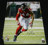 VIC BEASLEY AUTOGRAPHED SIGNED ATLANTA FALCONS NFC CHAMPIONSHIP 16x20 PHOTO JSA