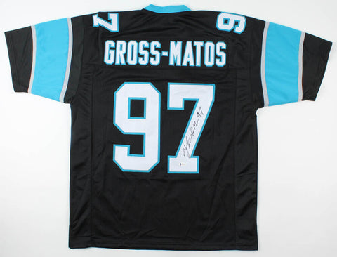 Yetur Gross-Matos Signed Panthers Jersey (Beckett COA) Carolina 2020 2nd Rnd Pck