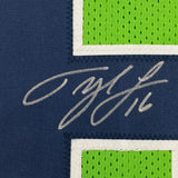 Autographed/Signed Tyler Lockett Seattle Green Color Rush Football Jersey JSA CO