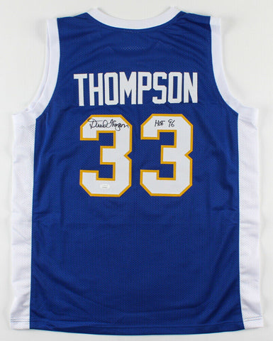 David Thompson Signed Denver Nuggets Jersey Inscribed "HOF 96" (JSA COA)