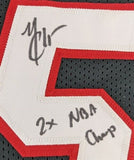 Mario Chalmers Signed Miami Heat Black Jersey Inscribed "2x NBA Champ" (JSA COA)