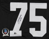 Mean Joe Greene Signed Pittsburgh Steelers Jersey Inscribed HOF 87 Beckett Holo