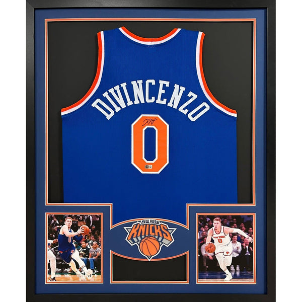 Donte DiVincenzo Autographed Signed Framed New York Knicks Jersey BECKETT