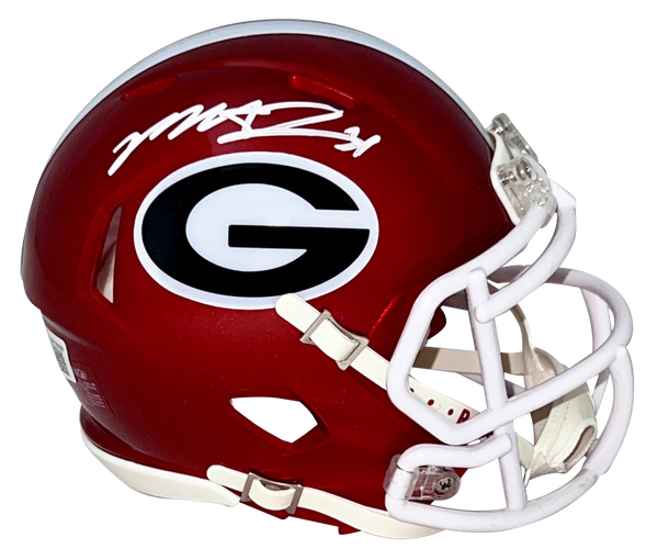 MECOLE HARDMAN SIGNED GEORGIA BULLDOGS FLASH MINI HELMET BECKETT