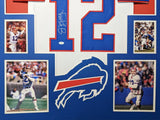 FRAMED BUFFALO BILLS JIM KELLY AUTOGRAPHED SIGNED JERSEY JSA COA