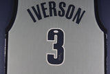 ALLEN IVERSON (Hoyas grey TOWER) Signed Autographed Framed Jersey JSA