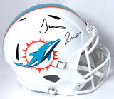 J. Waddle, Tyreek Hill Autographed Dolphins F/S Speed Helmet- Fanatics/ Beckett