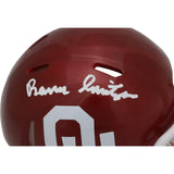 Barry Switzer Autographed Oklahoma Sooners Mini Helmet Beckett 44947