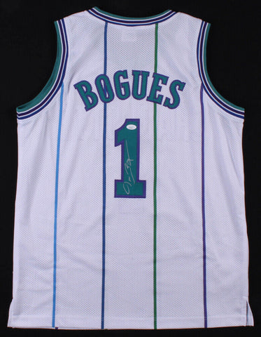 Tyrone "Muggsy" Bogues Signed Charlotte Hornets Jersey (JSA COA) 1st Rd Pk 1987