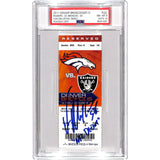 Von Miller Signed Denver Broncos NFL Debut Ticket Stub Slab 8/10 PSA 34348