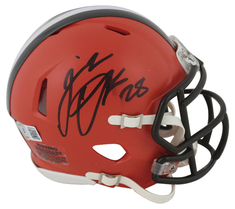 Browns Jeremiah Owusu-Koramoah Signed Speed Mini Helmet BAS Witnessed #WS42931