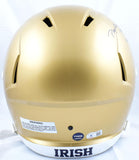 Rudy Ruettiger Signed Notre Dame Riddell F/S Speed Helmet w/2 Insc.-BeckettWHolo