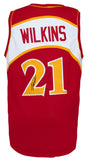 Dominique Wilkins Signed Red Throwback Custom Jersey - (SCHWARTZ COA)