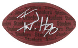 Steelers T.J. Watt Signed "The Duke" Team Showcase Football W/ Case BAS Witness