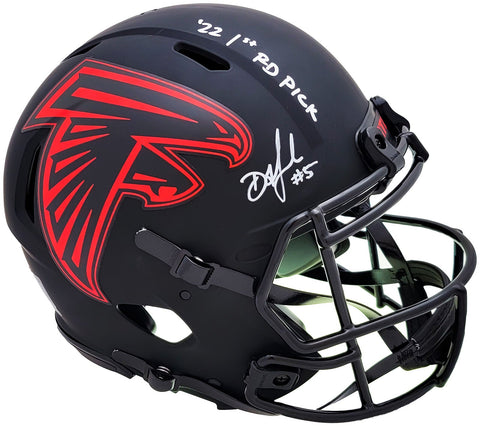 DRAKE LONDON AUTOGRAPHED FALCONS ECLIPSE FULL SIZE AUTHENTIC HELMET BECKETT